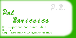 pal maricsics business card